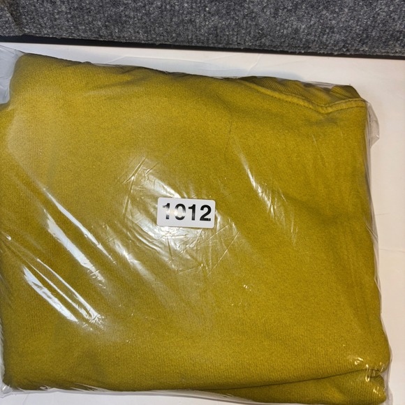 Vintage Nike Sweatshirt Mens XL Yellow Pullover Crewneck Fleece Swoosh USA 90s - Picture 15 of 15